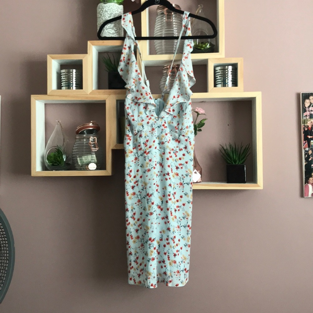 Light blue mini sun dress